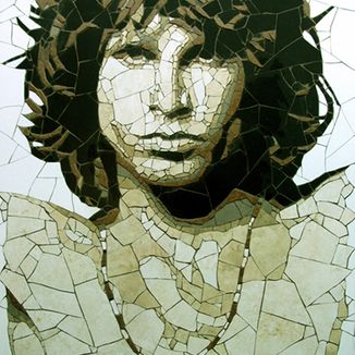 Jim Morrison in stone tile