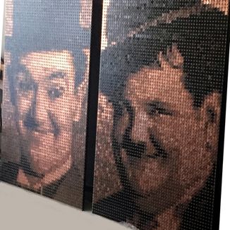 Stan and Ollie in pennies and US cents 