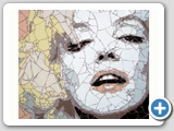 Marilyn: ceramic mosaic 92x62cm